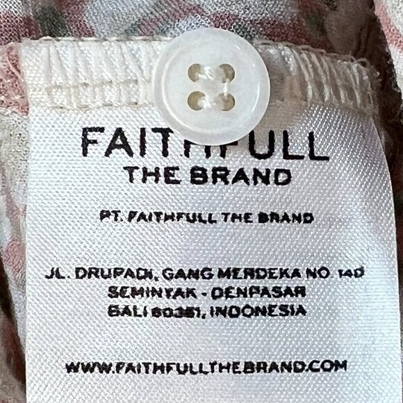 Faithful The Brand Floral Mini Dress Pink Cutout Small - Picture 11 of 12